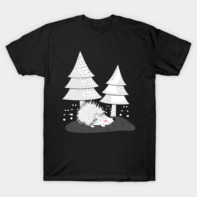 Hedgehog Drawing T-Shirt by YolandaRoberts